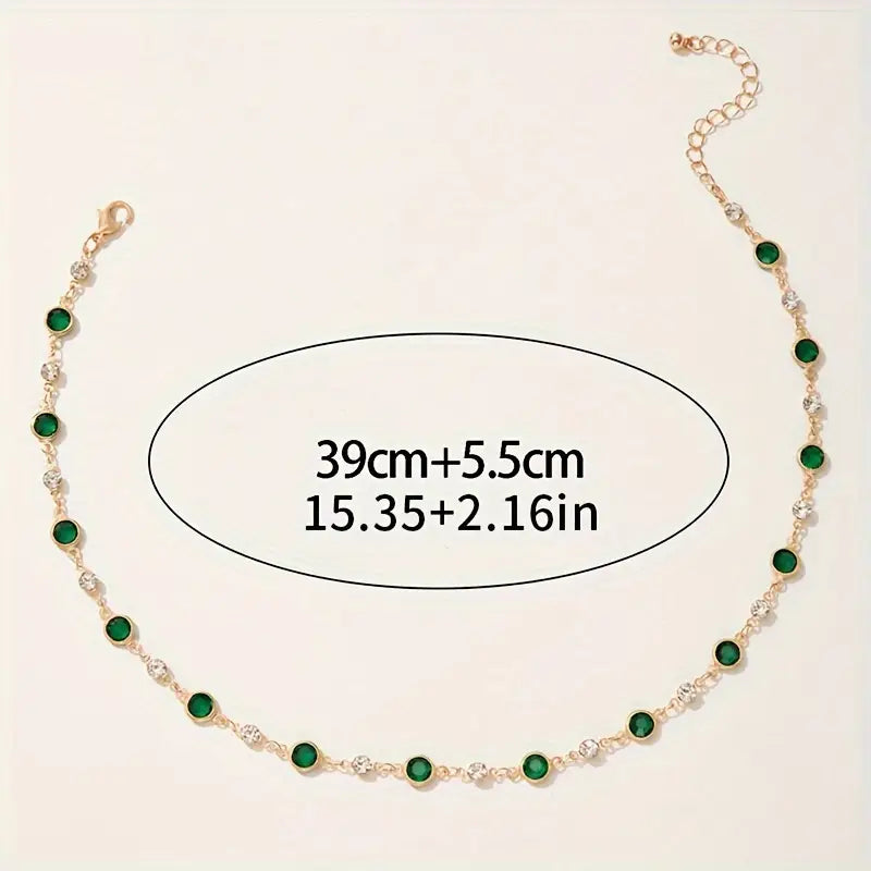 Emerald Whisper Choker – Elegance in Balance