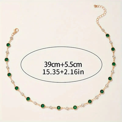 Emerald Whisper Choker – Elegance in Balance