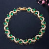Emerald Wave Bracelet – Flowing Elegance