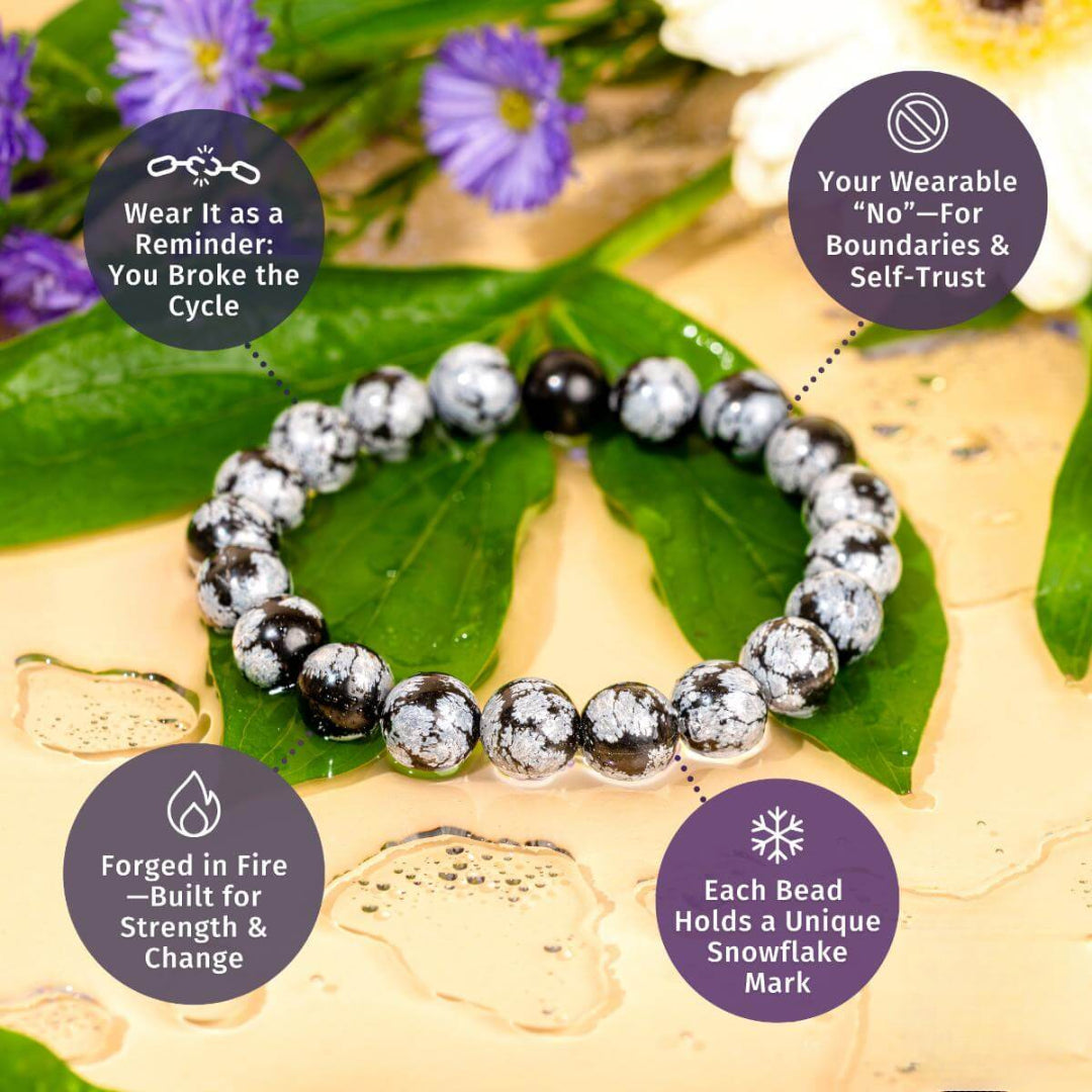 Snowflake Obsidian Bracelet – Calm Within the Storm