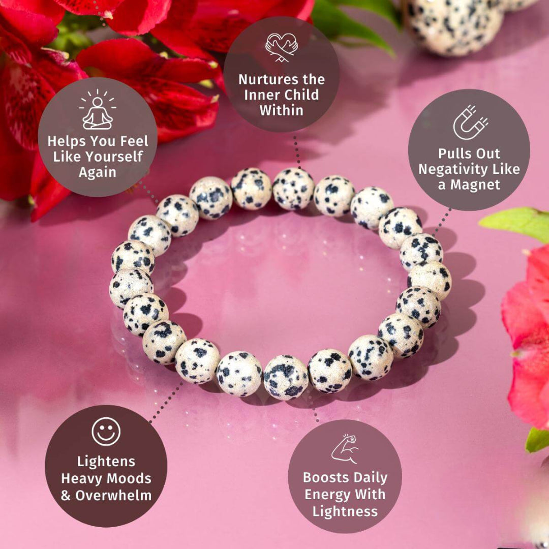 Dalmatian Jasper Joy Bracelet – Playful Spirit