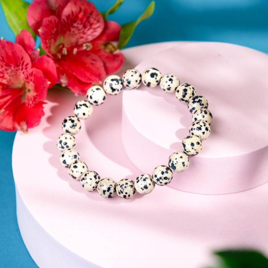 Dalmatian Jasper Joy Bracelet – Playful Spirit