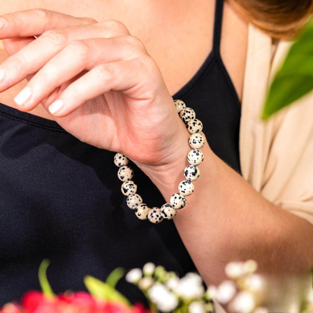 Dalmatian Jasper Joy Bracelet – Playful Spirit