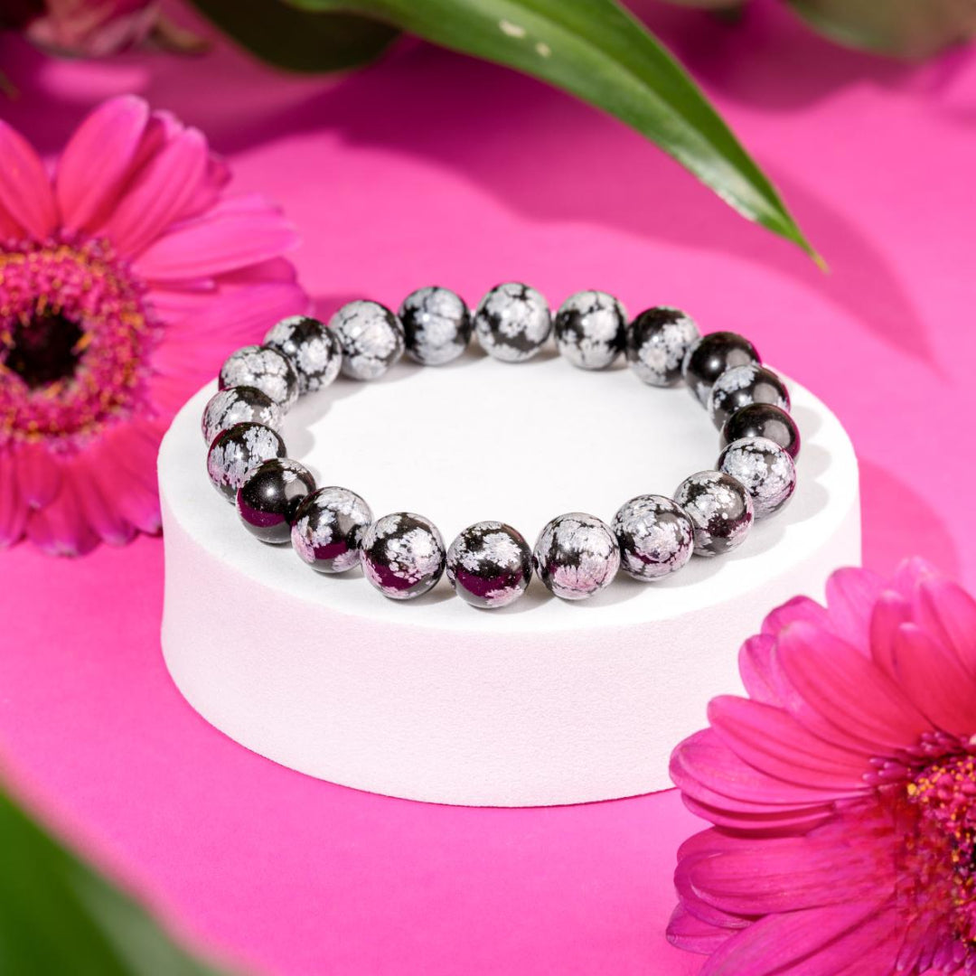 Snowflake Obsidian Bracelet – Calm Within the Storm