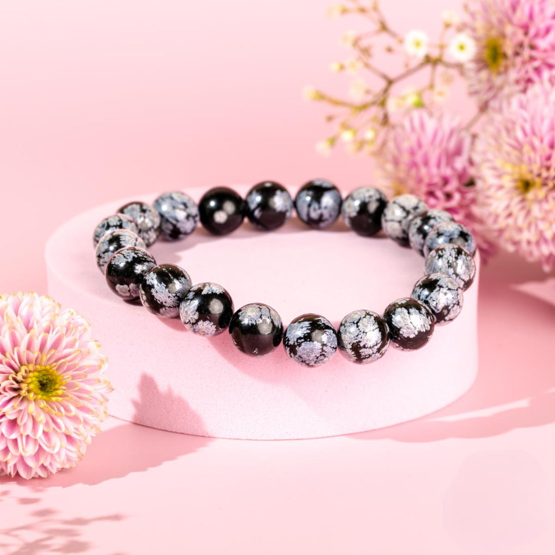 Snowflake Obsidian Bracelet – Calm Within the Storm