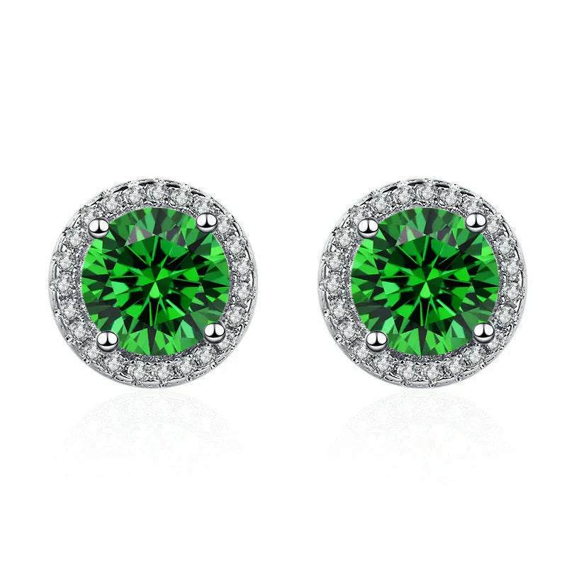 Emerald Halo Earrings – Light of Renewal