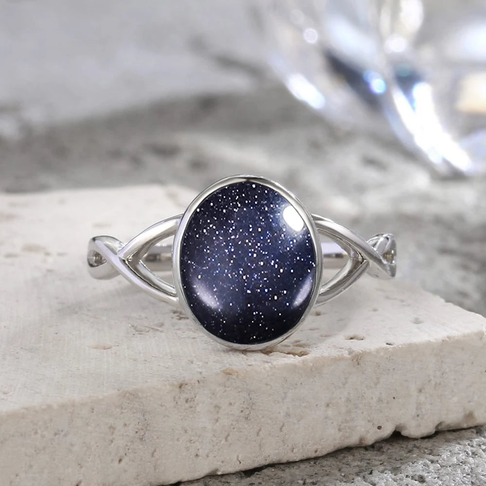 Larimar Stone Ring – Tranquility