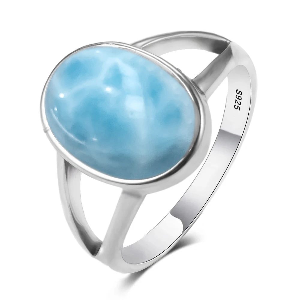 Larimar Stone Ring – Tranquility