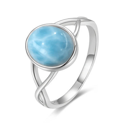 Larimar Stone Ring – Tranquility