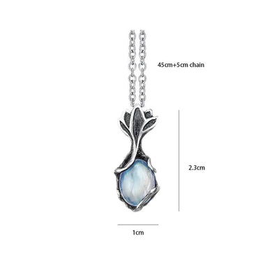 Cabochon Vintage Boho Moonstone Necklace – Luna Glow