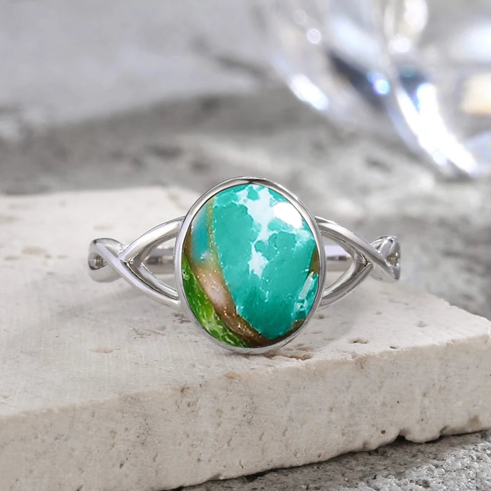 Larimar Stone Ring – Tranquility