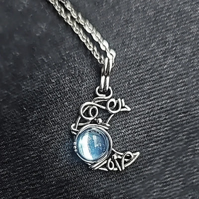 Cabochon Vintage Boho Moonstone Necklace – Luna Glow