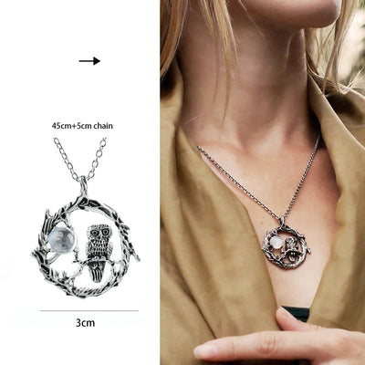 Cabochon Vintage Boho Moonstone Necklace – Luna Glow