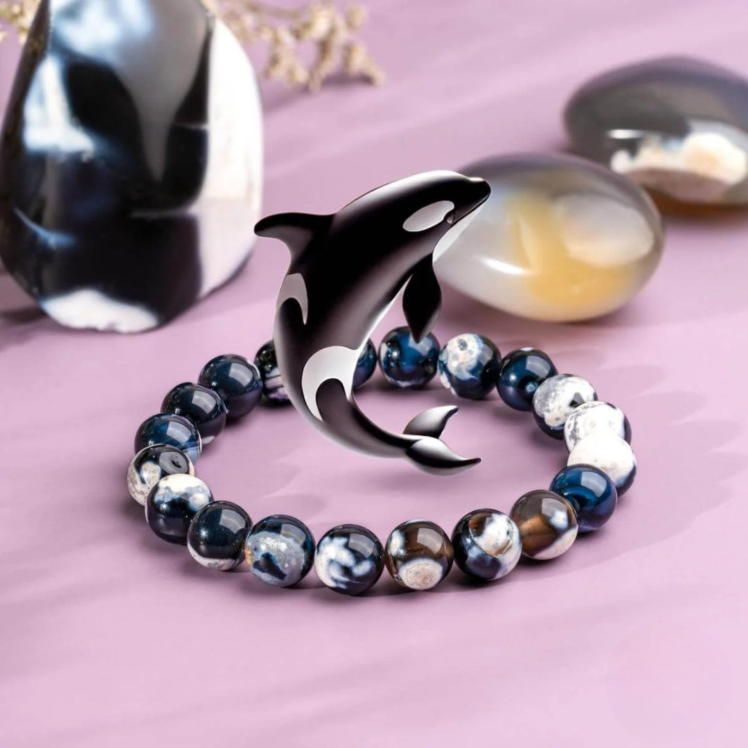 Orca Agate Bracelet – Stone of Inner Peace & Strength