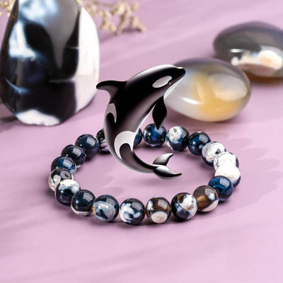 Snowflake Obsidian Bracelet – Balance in Shadows