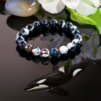 Snowflake Obsidian Bracelet – Balance in Shadows
