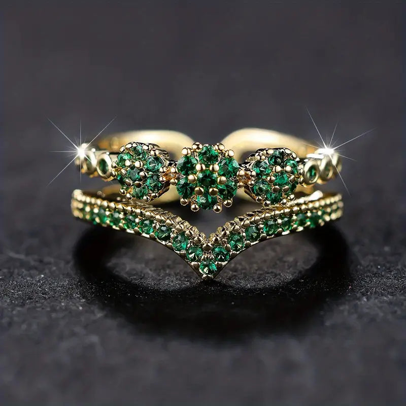 Emerald Crown Ring – Power & Grace