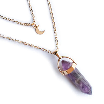 Celestial Crystal Point Necklace – Strength & Serenity