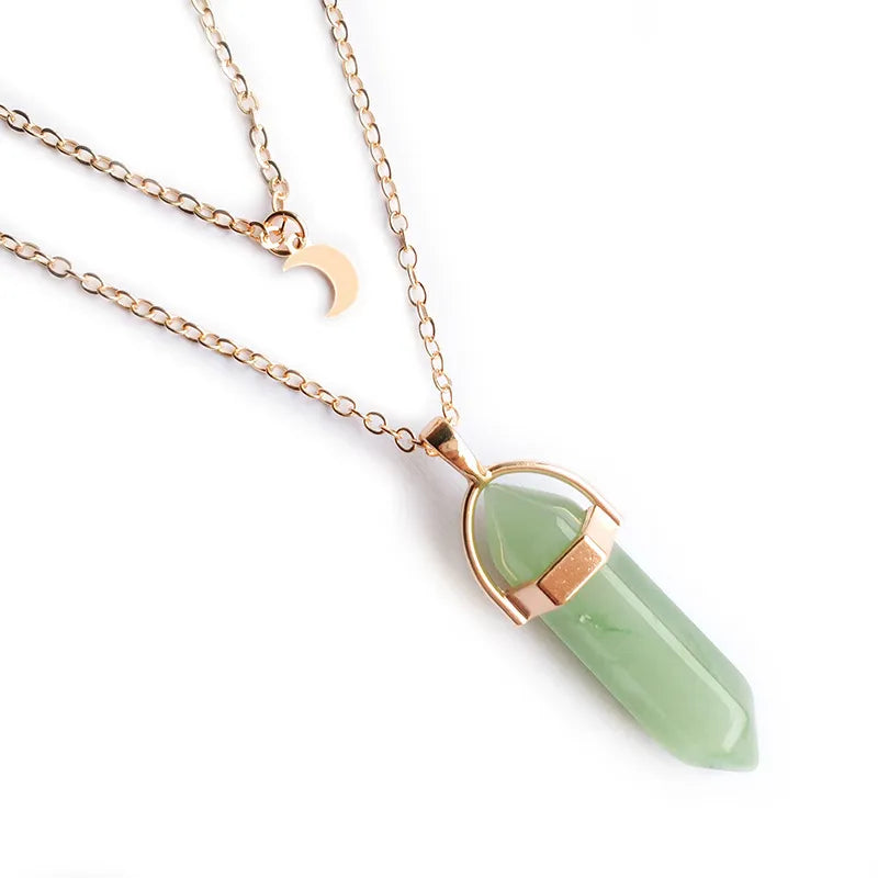 Celestial Crystal Point Necklace – Strength & Serenity