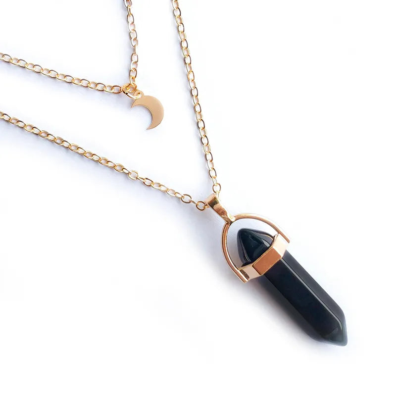Celestial Crystal Point Necklace – Strength & Serenity