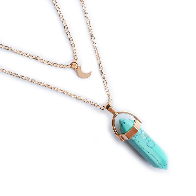 Celestial Crystal Point Necklace – Strength & Serenity