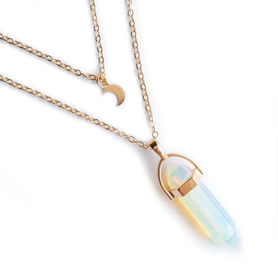 Celestial Crystal Point Necklace – Strength & Serenity