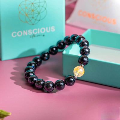 Obsidian & Citrine Harmony Bracelet – Radiance & Protection