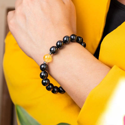 Obsidian & Citrine Harmony Bracelet – Radiance & Protection