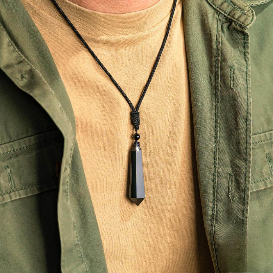 Black Obsidian Protection Pendant – Strength & Shield