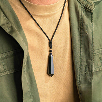 Black Obsidian Protection Pendant – Strength & Shield