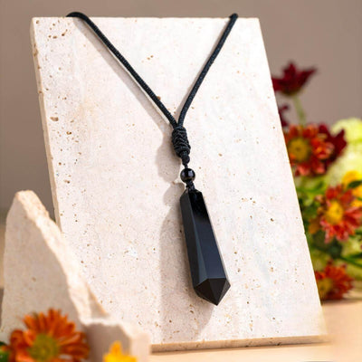 Black Obsidian Protection Pendant – Strength & Shield