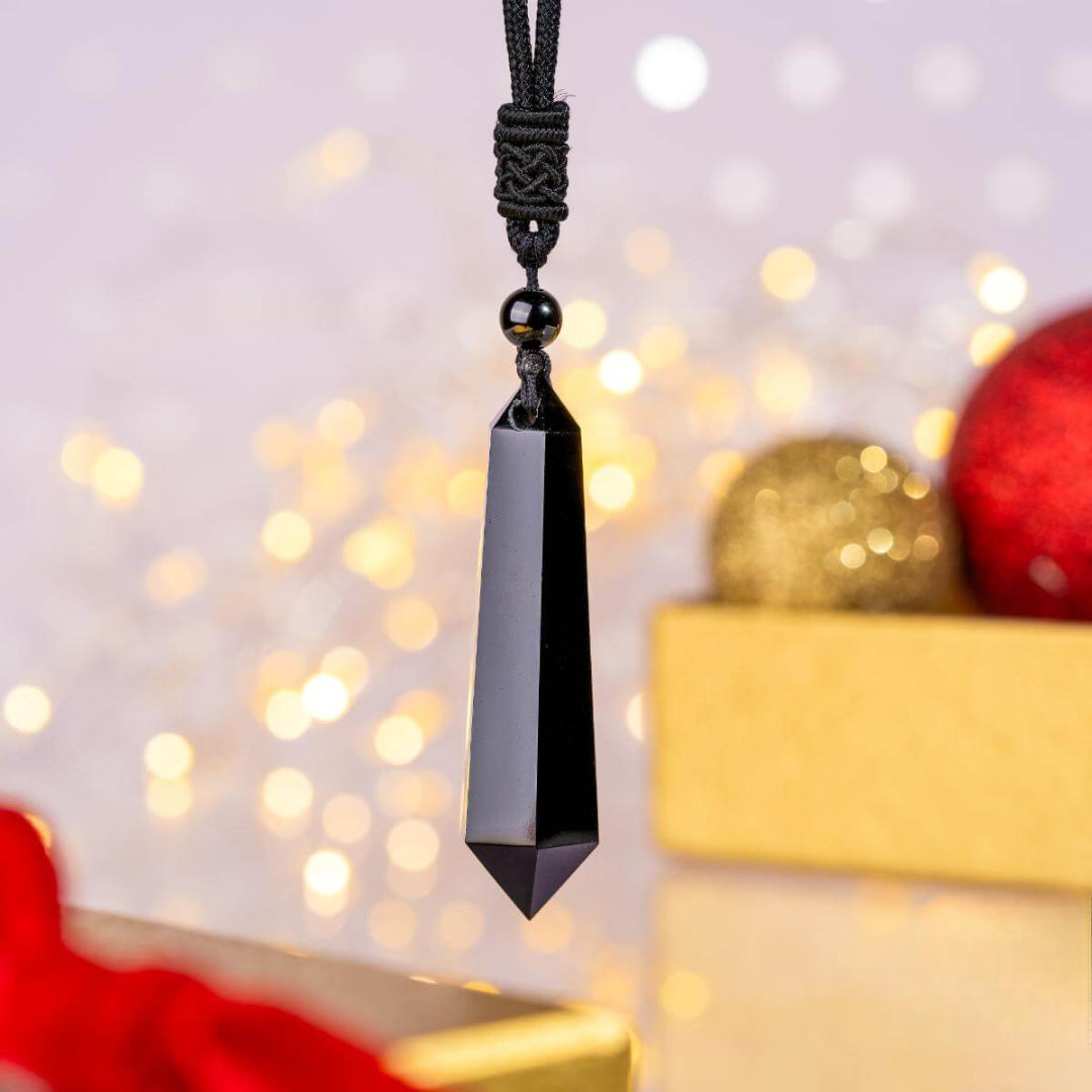 Black Obsidian Protection Pendant – Strength & Shield