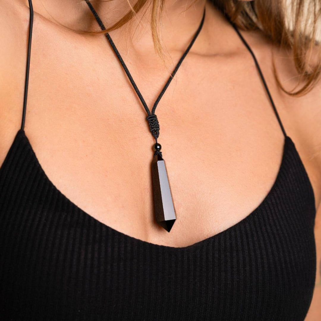Black Obsidian Protection Pendant – Strength & Shield