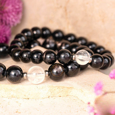 Grounded Clarity Bracelet – Hematite & Clear Quartz