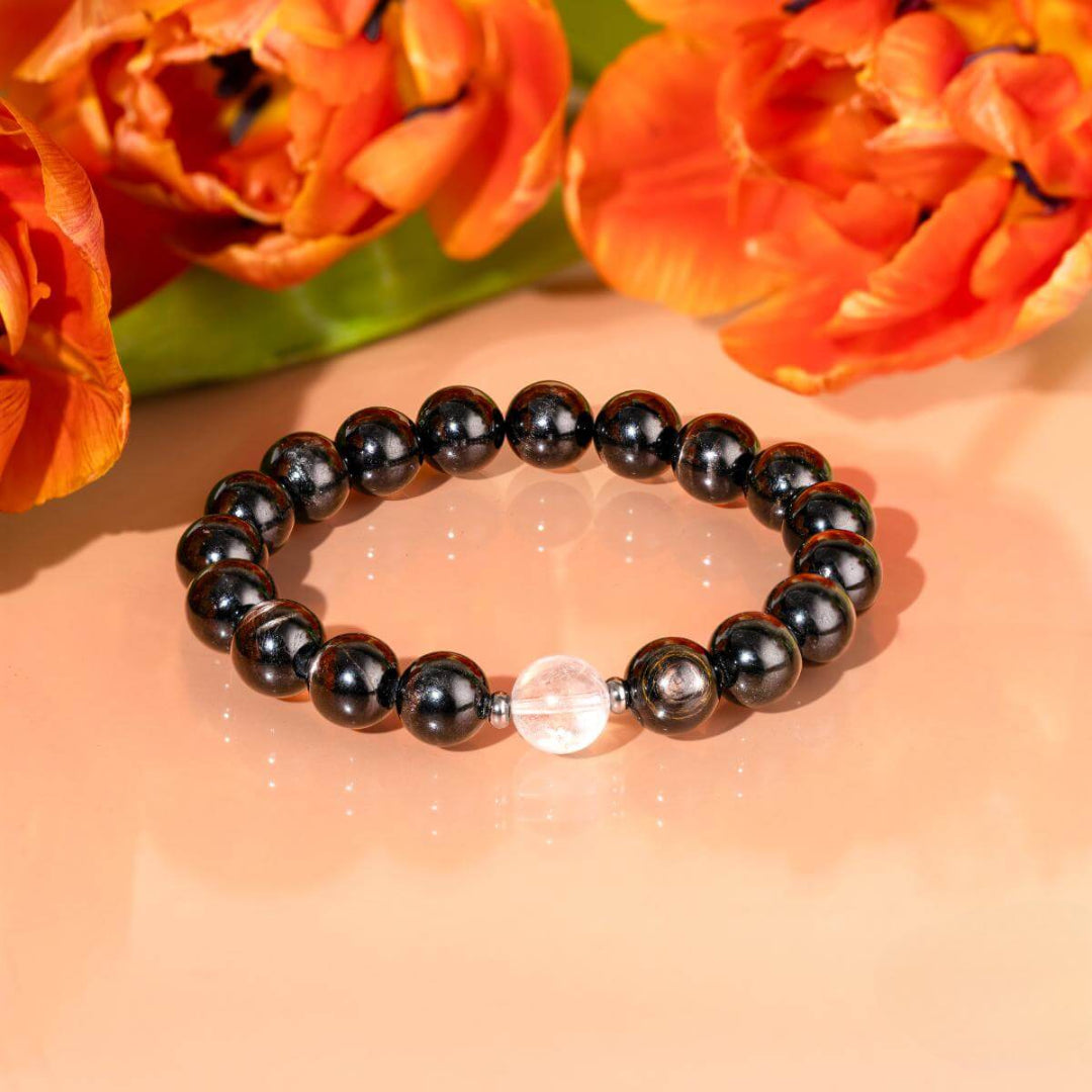Grounded Clarity Bracelet – Hematite & Clear Quartz