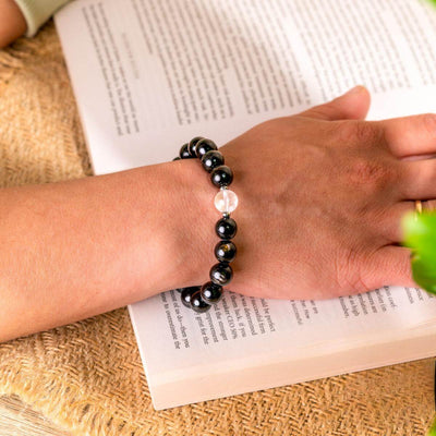 Grounded Clarity Bracelet – Hematite & Clear Quartz