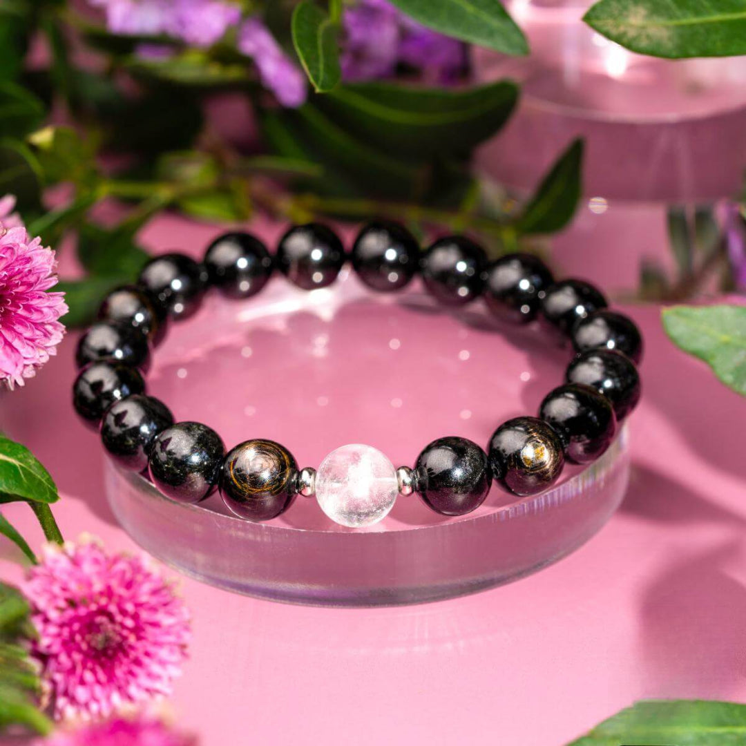 Grounded Clarity Bracelet – Hematite & Clear Quartz