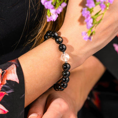 Grounded Clarity Bracelet – Hematite & Clear Quartz