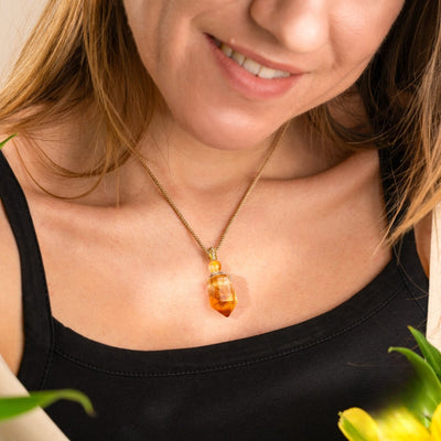Golden Radiance Necklace – Citrine Crystal of Joy
