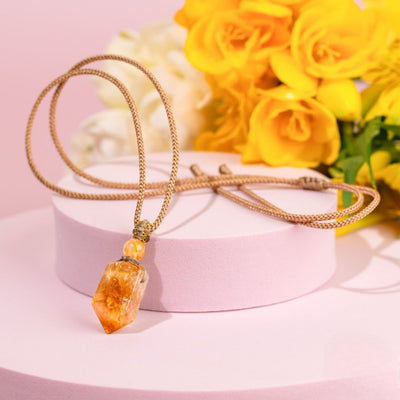 Golden Radiance Necklace – Citrine Crystal of Joy