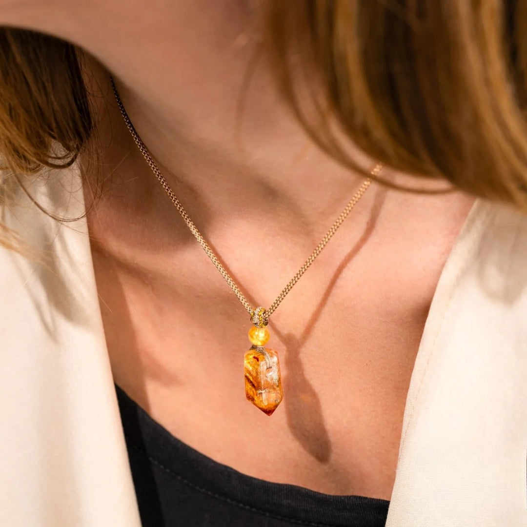 Golden Radiance Necklace – Citrine Crystal of Joy