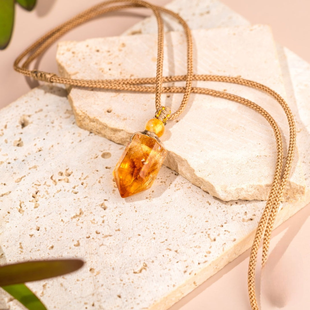Golden Radiance Necklace – Citrine Crystal of Joy