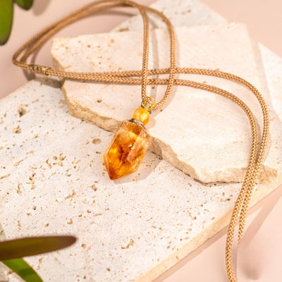 Golden Radiance Necklace – Citrine Crystal of Joy