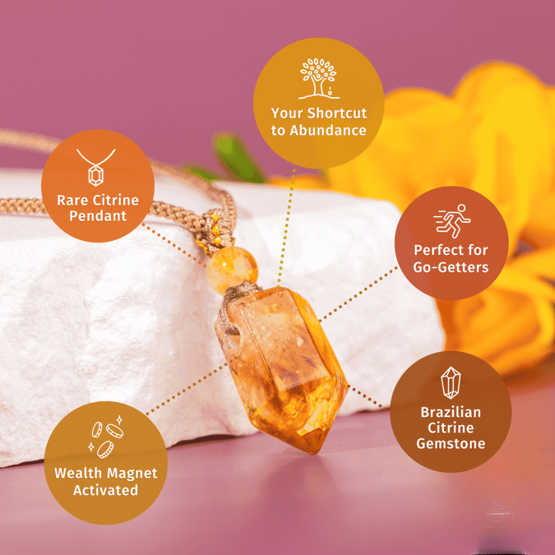 Golden Radiance Necklace – Citrine Crystal of Joy