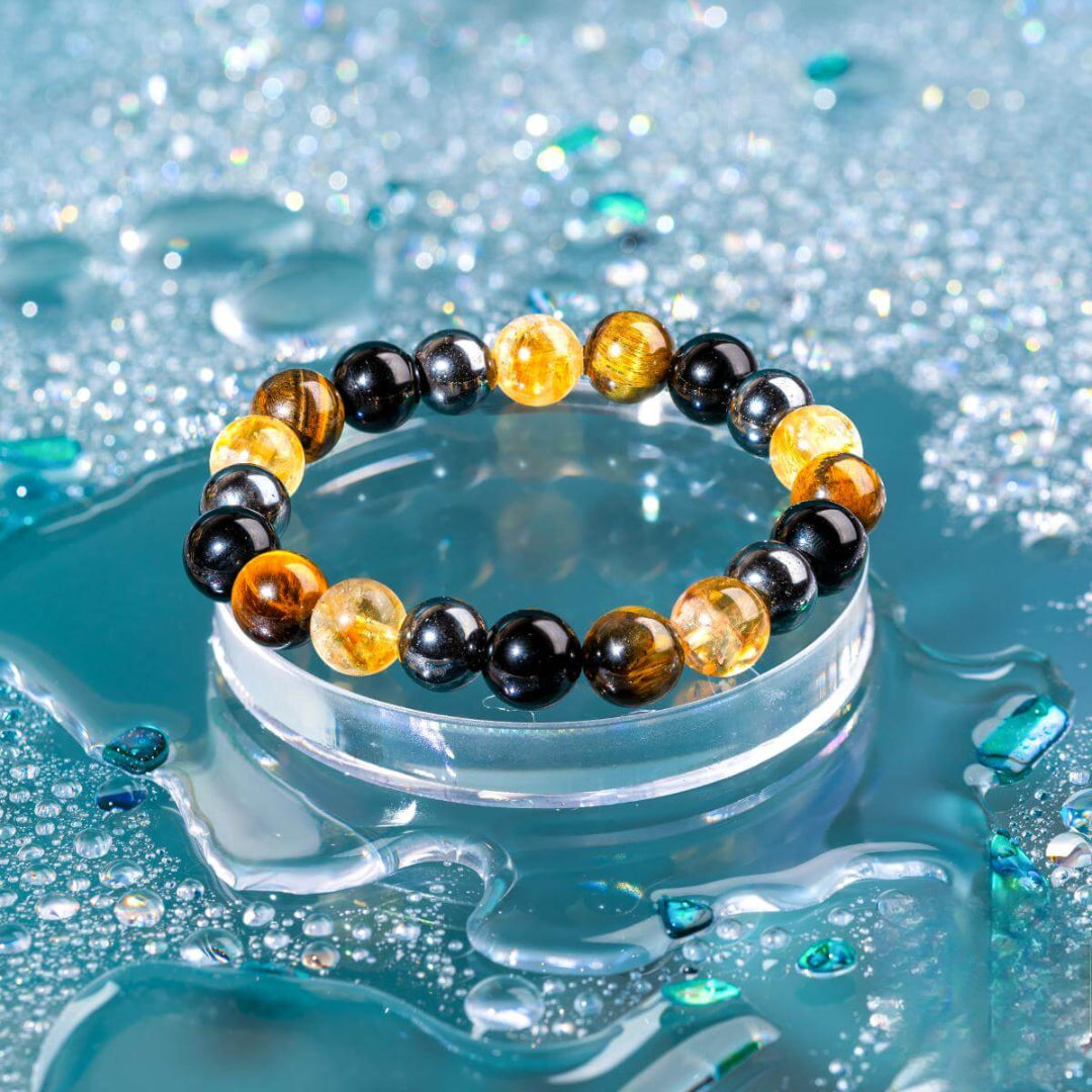 Radiant Strength Bracelet – Tiger’s Eye, Citrine & Hematite