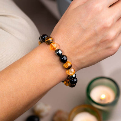 Radiant Strength Bracelet – Tiger’s Eye, Citrine & Hematite