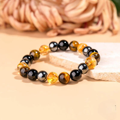 Radiant Strength Bracelet – Tiger’s Eye, Citrine & Hematite