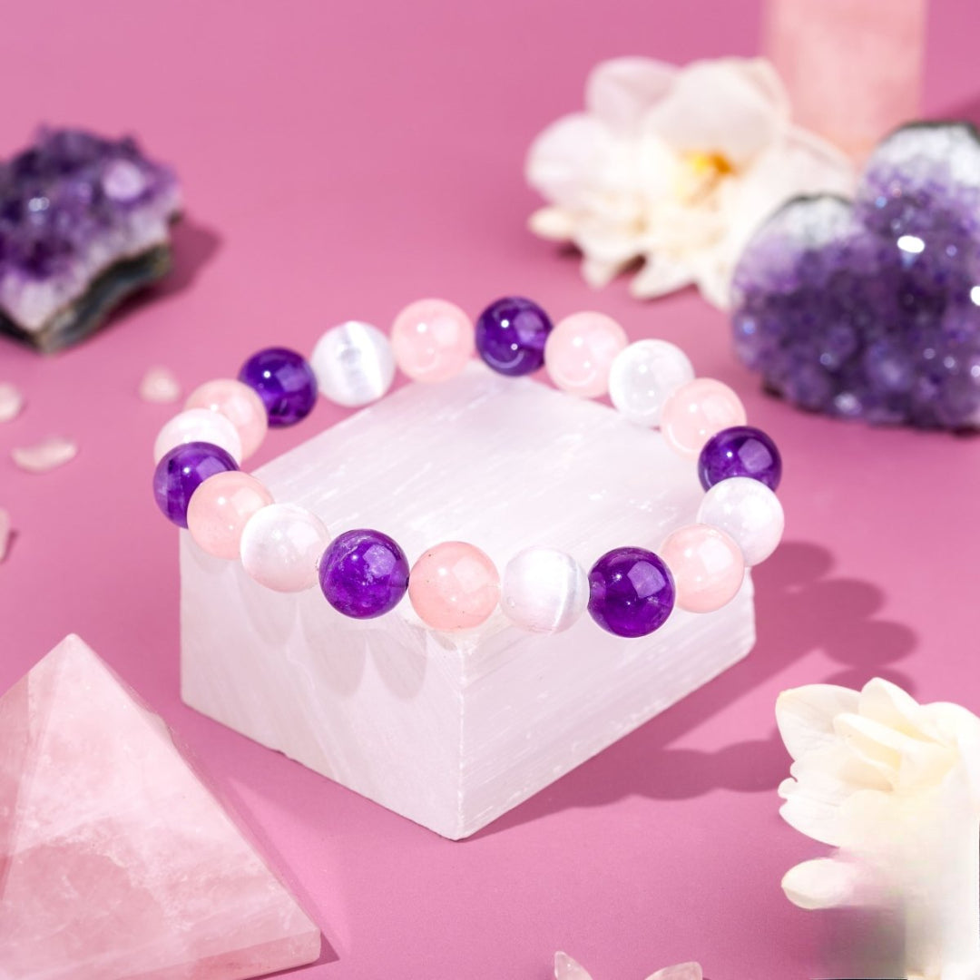 Amethyst Rose Quartz Bracelet – Love & Light