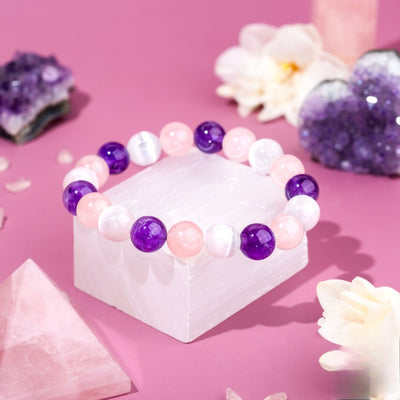 Amethyst Rose Quartz Bracelet – Love & Light