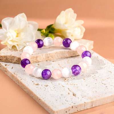 Amethyst Rose Quartz Bracelet – Love & Light